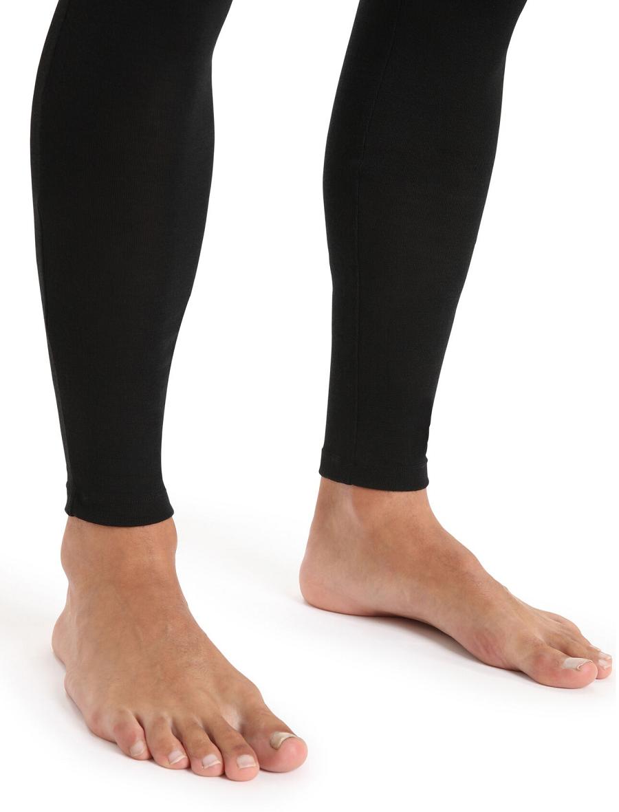 Men's Icebreaker Merino 175 Everyday Thermal Leggings Base Layers Black | CA 1546RVDW